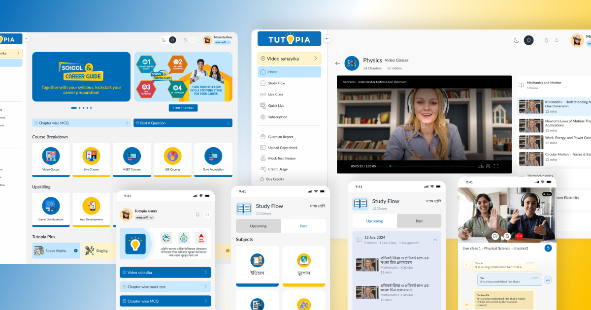 Tutopia learning platform preview